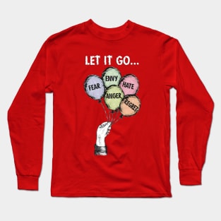 Let It Go Minimalist Therapy Balloon Design Long Sleeve T-Shirt